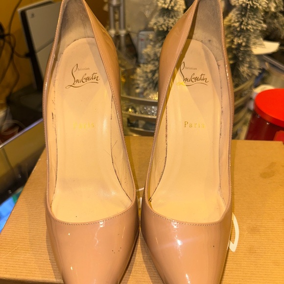 Christian Louboutin Beige Heels with Red Soles
